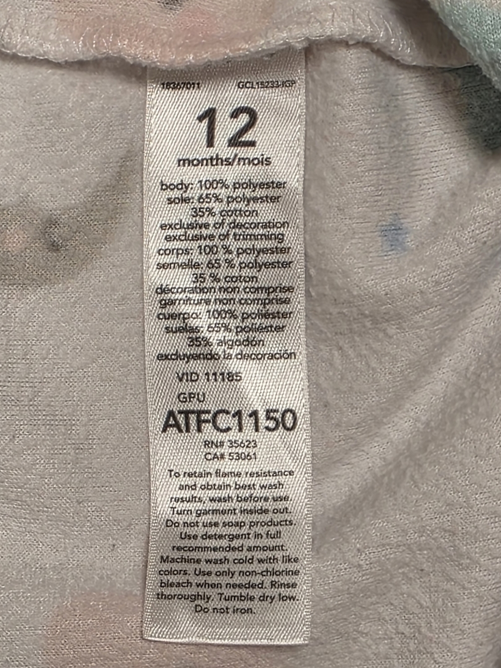Carter’s 12M Unicorn & Cloud Fleece Footie Pajama Bundle - Picture 7 of 15